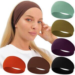 Workout Wide Headbands for Women Non Slip, Super Soft Yoga Running